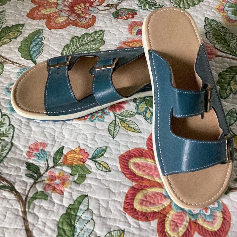 Steel Blue Sandals